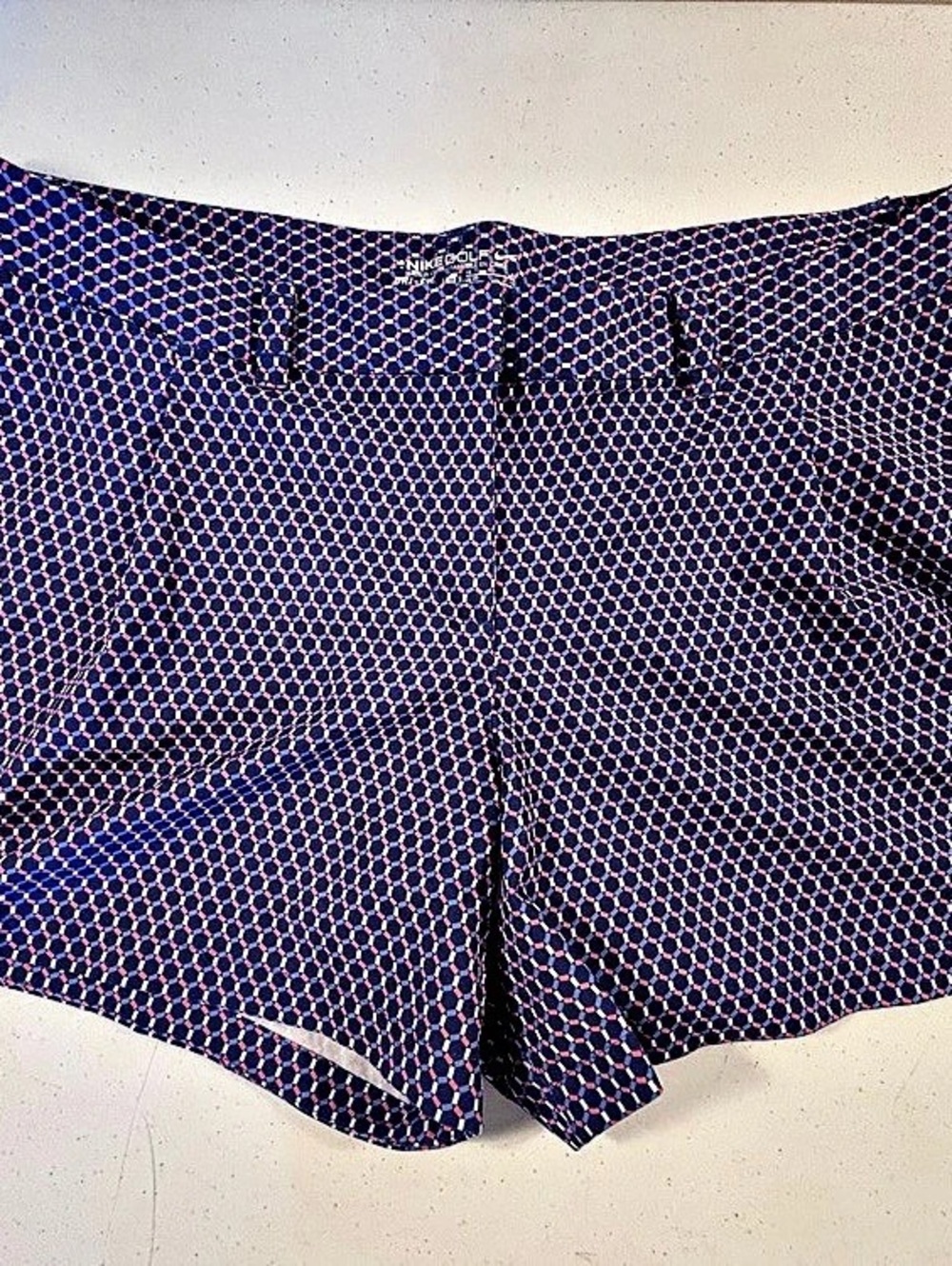 Nike Women's Geometric Athletic Shorts Blue & Red Size 16